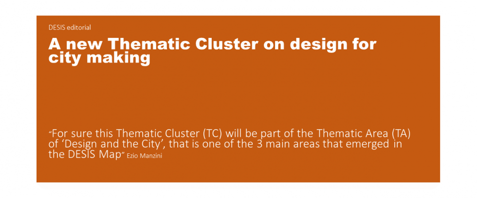 DxCC: A new Thematic Cluster on design for city making