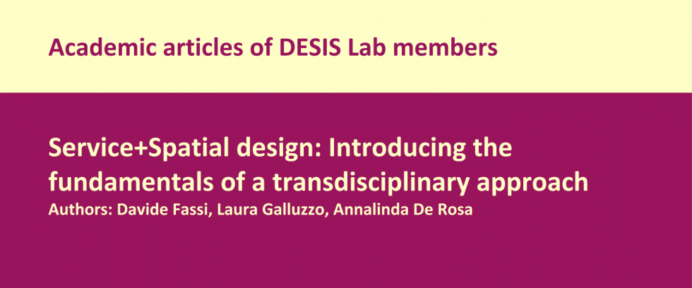 Service + Spatial design: Introducing the fundamentals of transdisciplinary approach